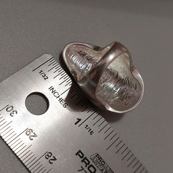 Vintage Oversized Beehive Bumblebee Silver Tone Ring Size 6.75 Spring Summer - Picture 5 of 5